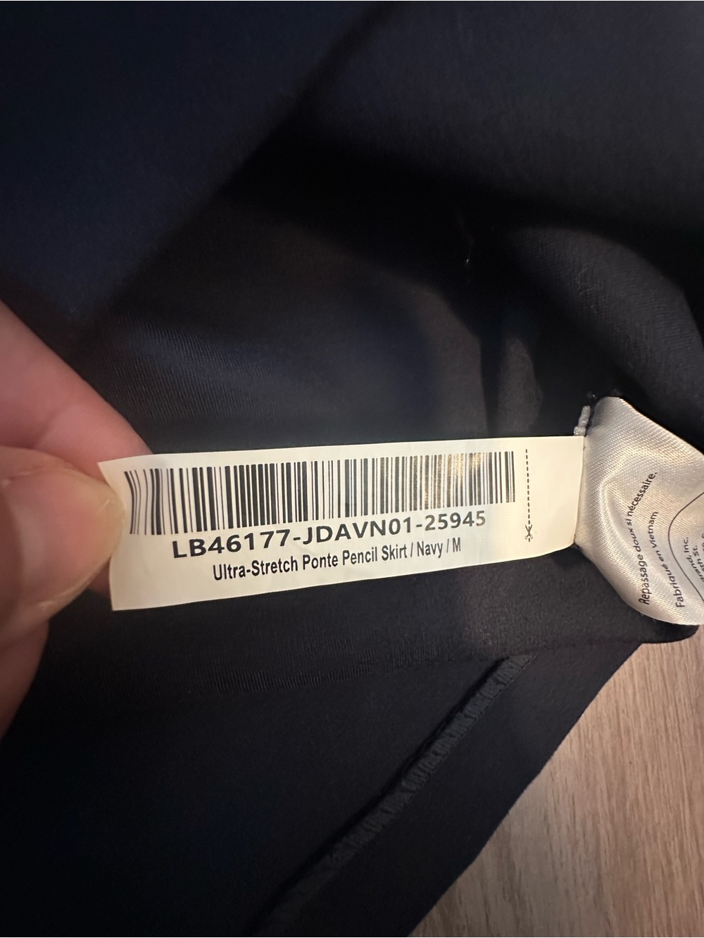 Quince Women Ultra-Stretch Ponte Pencil Skirt Navy Basic M - Picture 7 of 7